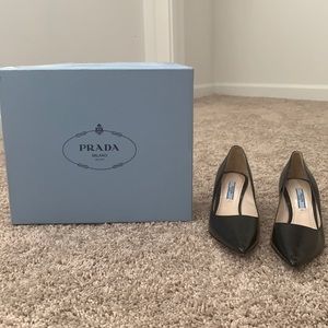 Prada Black Patent Heels
